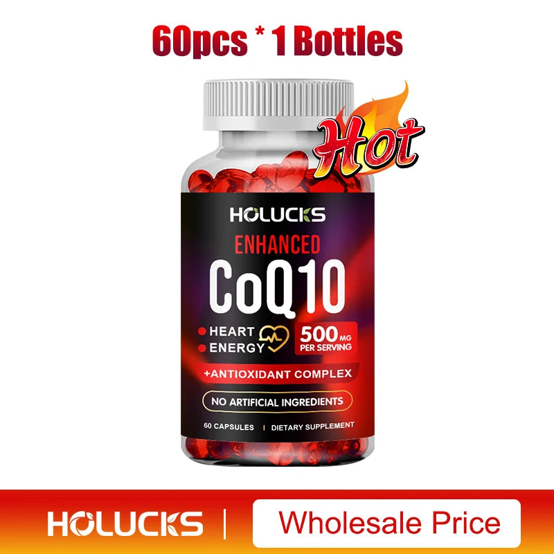 CoQ10 Supplement, Antioxidant for Cardiovascular & Heart Health, Immune Energy & Vitality Support, Super Absorption, Non-GMO Healthy supplements