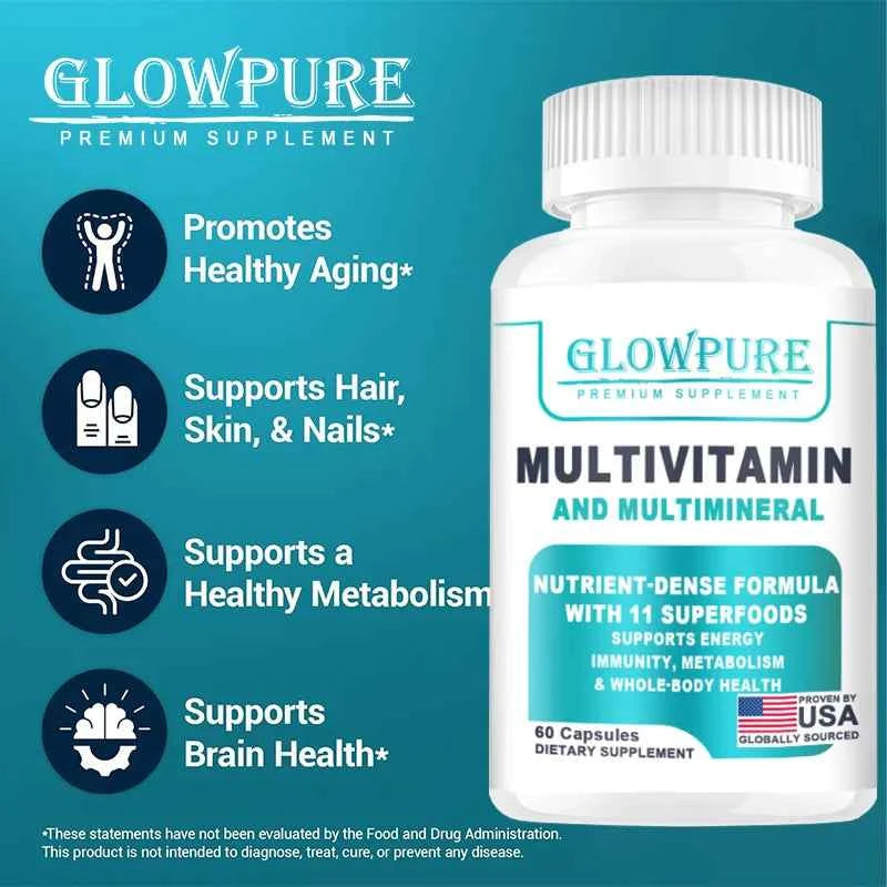 Multivitamin for Women, Organic Whole Foods & Natural Minerals - B-Complex Vitamin C D3 K2 for Stress Immunity Hair Skin & Nails