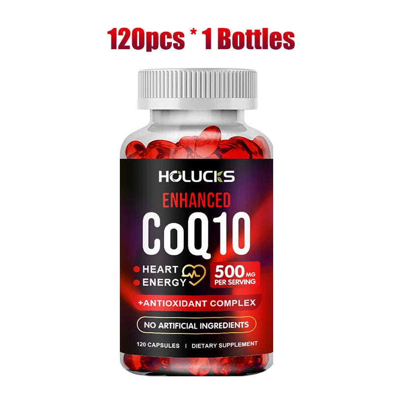 Buy 1 Get 1 Free! CoQ10 500mg Supplement, for Heart Health, Energy Production & Antioxidant, Promotes Radiance, Men & Women Healthy supplements