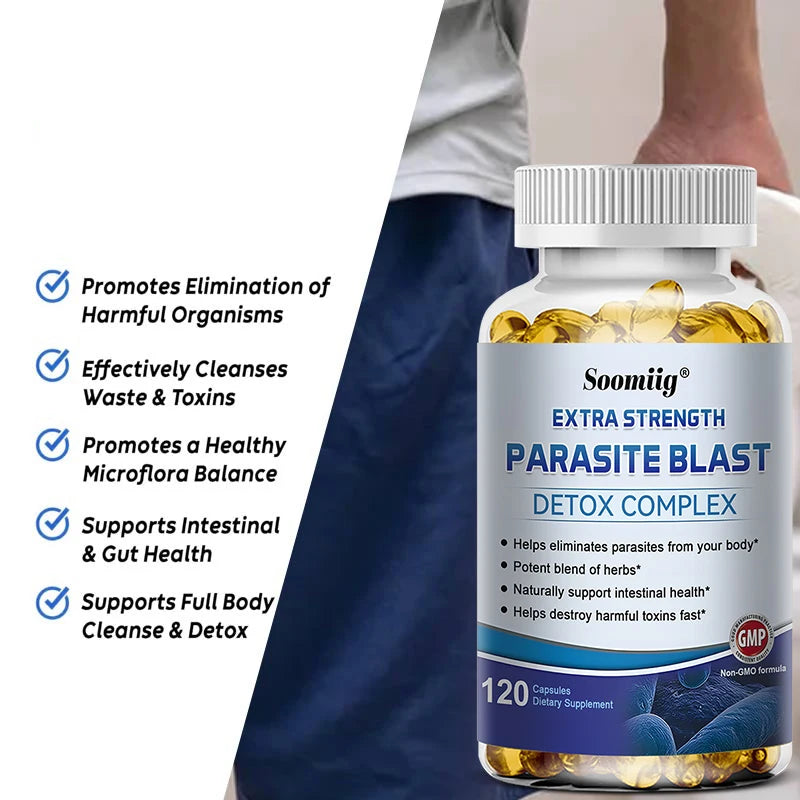 Parasite Detox - Gut Health Supplements - Gut Health - Boosts Immune System -Supports Cleansing and Detoxification, 120 Capsules Healthy supplements