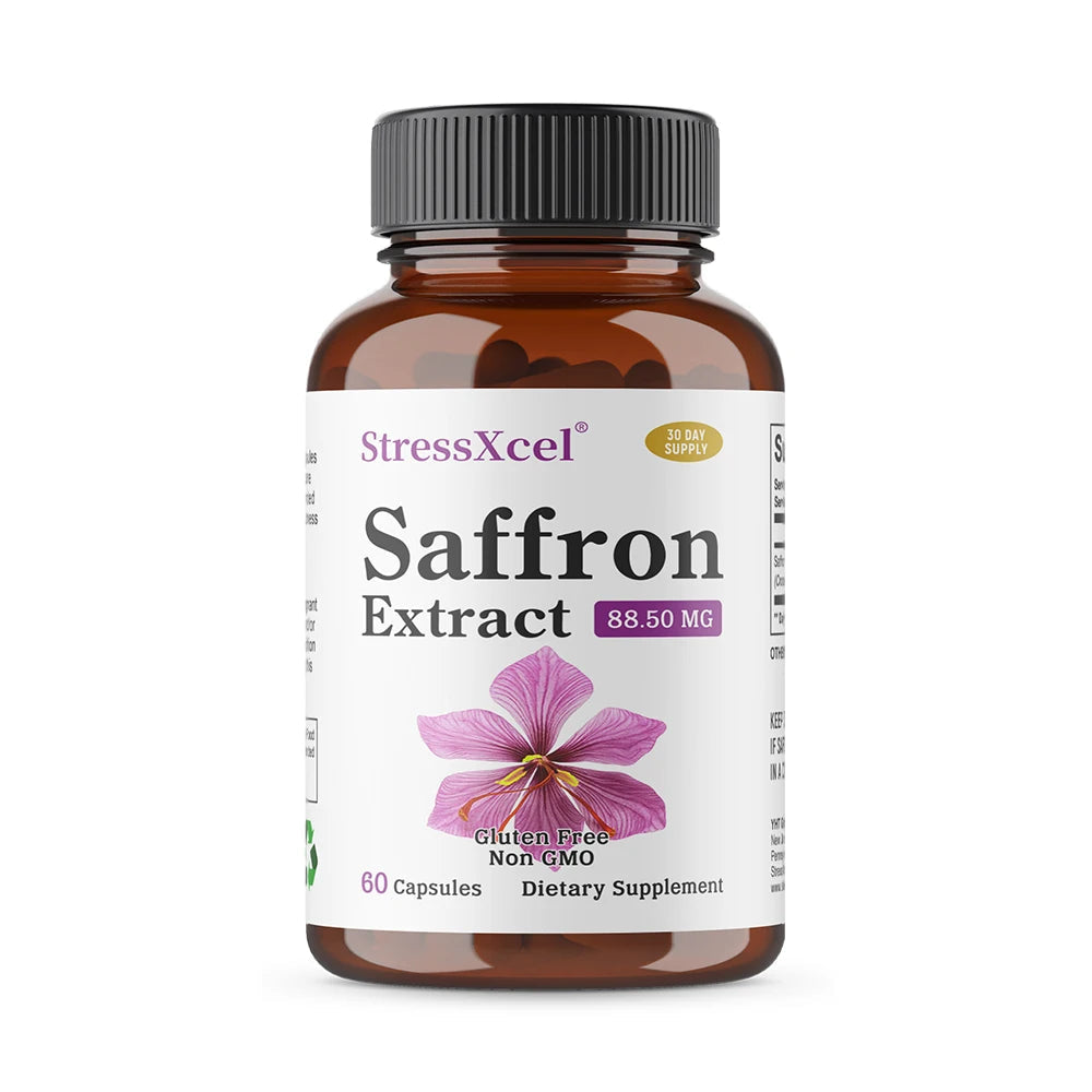 Saffron Extract Capsules, Antioxidant Daily Wellness Supplement, Improve Eye Health, Promotes Blood Circulation & Metabolism Healthy supplements