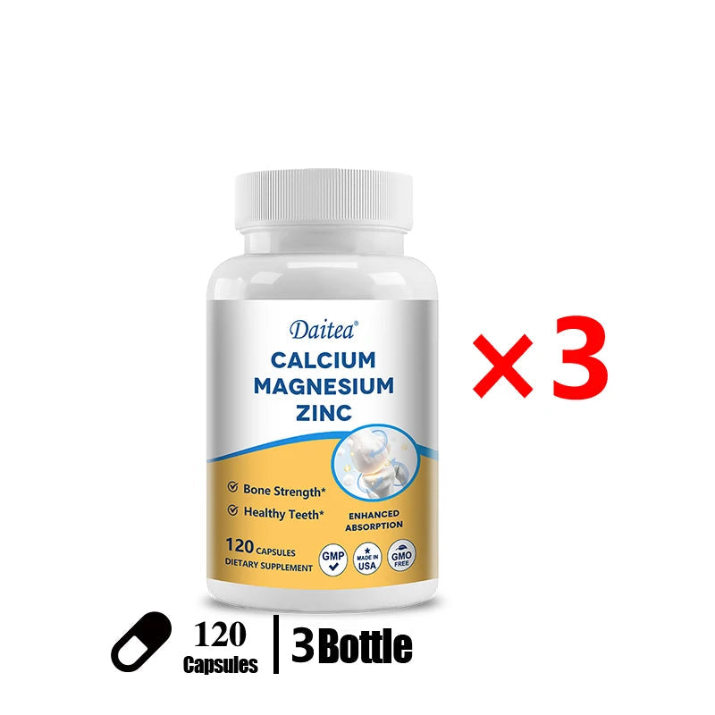 Calcium, Magnesium, Zinc Supplement - Supports Bone Health and Immune System Enhances Nutrient Absorption Healthy supplements