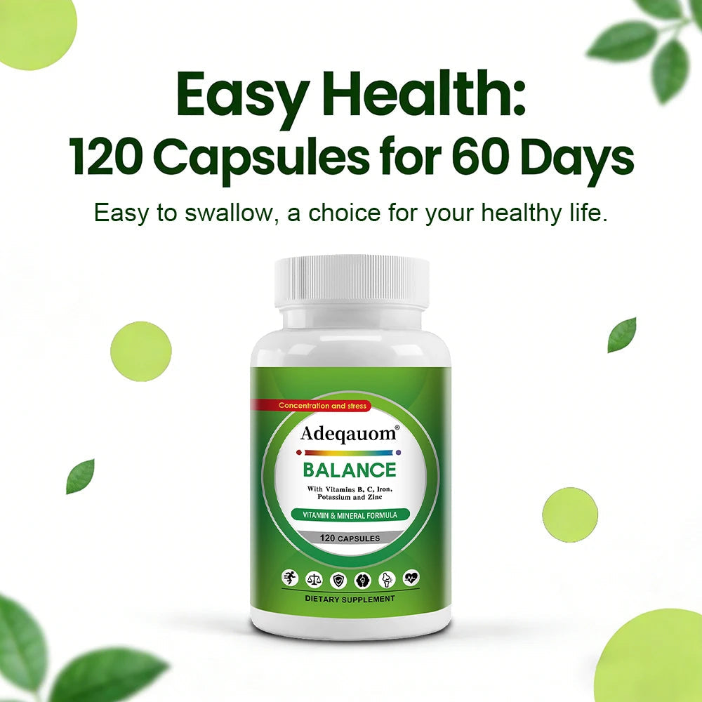 Iron Supplement Capsules - Increase Energy, Reduce Fatigue, Improve Immunity and Brain Health, Non-GMO Healthy supplements