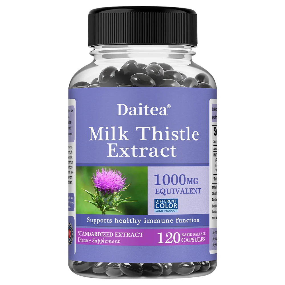 Natural Milk Thistle Supplement - Detoxifying and Cleansing for Men and Women, Liver Health and Supports Liver Function Healthy supplements