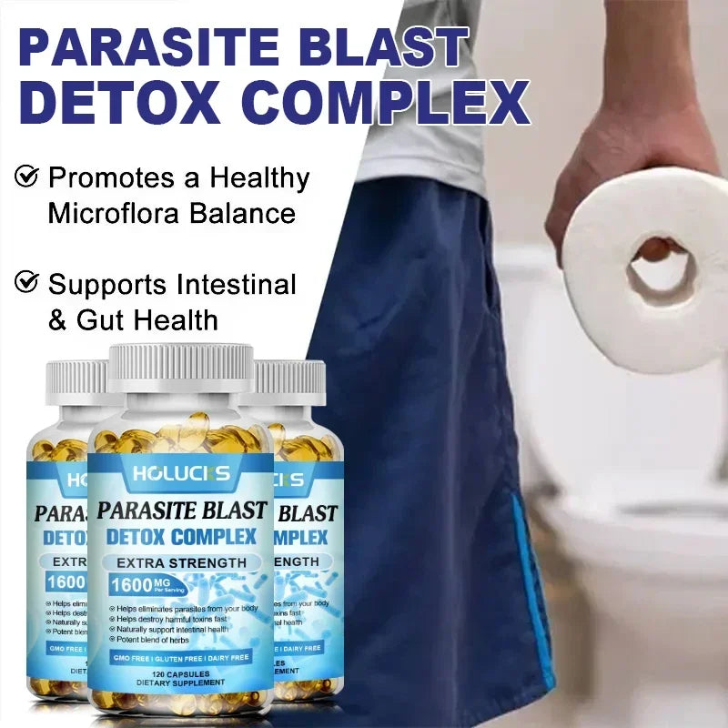 Extra Strength Parasite Cleanse Supplement, Natural Herbal Blend, Support Intestinal Health & Full Body Detox for Men & Women Healthy supplements