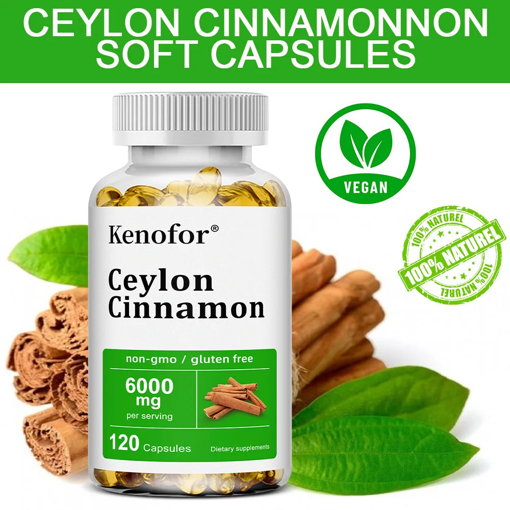Ceylon Cinnamon Capsules, Support Joint Mobility, Bone Comfort, Digestive, Cardiovascular Wellness, Antioxidant & Immune Balance Healthy supplements