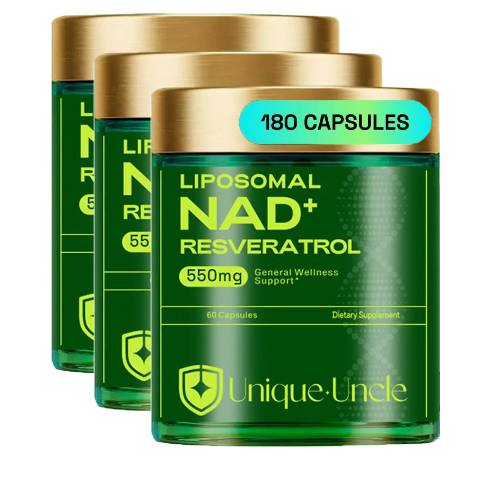 NAD Resveratrol Supplement for Women & Men. Support Cellular Healthy, Energy & Health Aging. NMN Supplement Alternative - 550mg Healthy supplements
