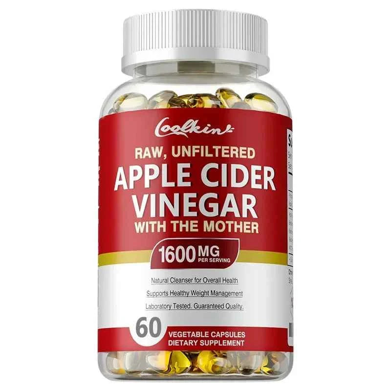 Apple Cider Vinegar Capsules - Supplement B Vitamins, Weight Management, Detox, Relieve Bloating and Constipation, Fat BurnerSup
