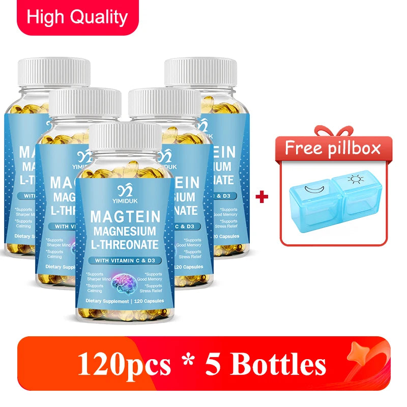 Magnesium L-Threonate Capsules With Vitamin C, Support Focus, Calming Sleep & Brain Health Formula, Men & Women Healthy supplements