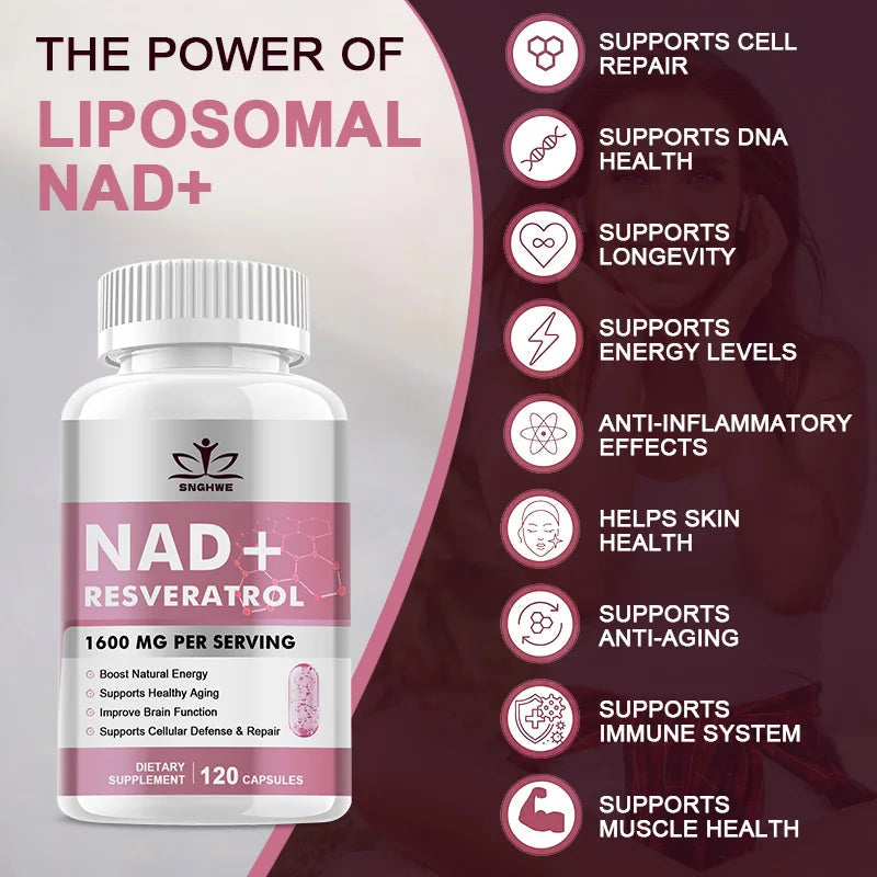 NAD Supplements - Anti-Aging Cell Booster,NAD+ Booster, Nicotinamide Riboside Alternative, Natural Energy & Cellular Health Healthy supplements