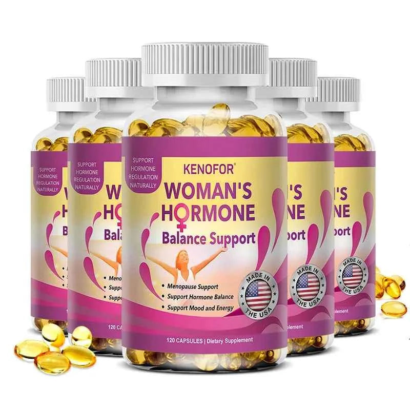 Kenofor Menopause Supplement for Women - Fights Night Sweats, Hot Flashes, Improves Mood - 120 Capsules, Non-GMO