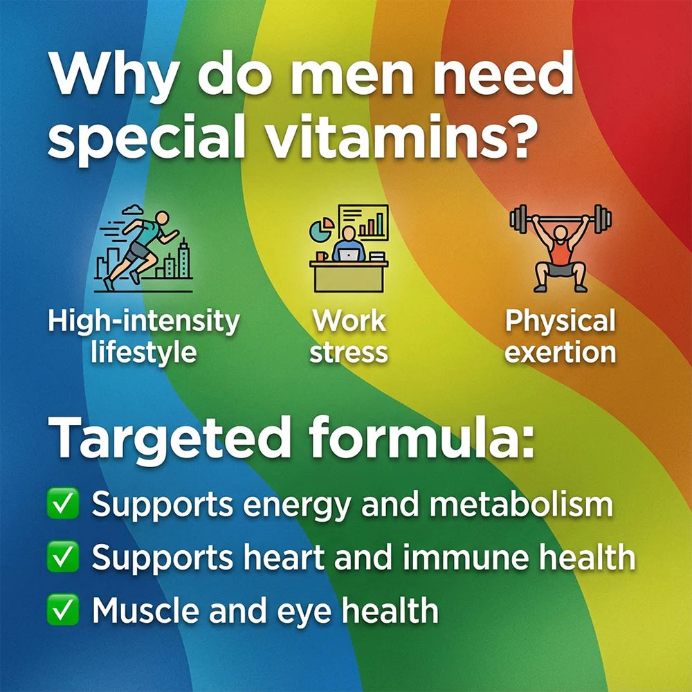 Men's Multivitamin Supplement - High Potency Formula, for Brain, Eye & Heart Health, for Brain, Eye & Heart Health Healthy supplements