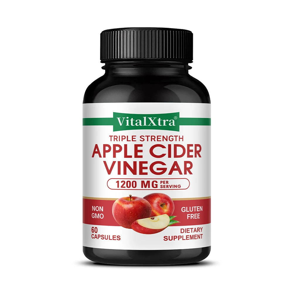 Apple Cider Vinegar Supplement - Promote Metabolism and Digestion, Detox, Gut and Immune Health, 120 Vegan Capsules Healthy supplements