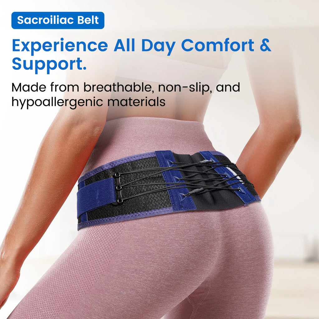 VELPEAU Sacroiliac Si Joint Hip Belt for Men Women, Adjustable Pelvis Support Belt for Sciatica, Lower Back and Lumbar Pain Healthy supplements