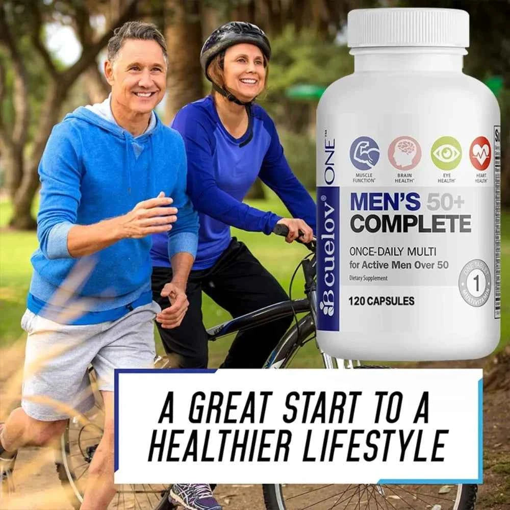 Men's Multivitamin for 50+ - High Potency Formula, for Brain, Eye & Heart Health, for Brain, Eye & Heart Health, 120 Capsules
