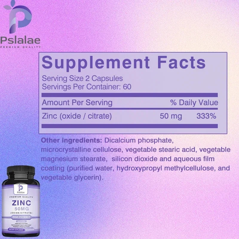 Zinc Supplements - Enhances Immune Function, Promotes Skin Health, Improves Sleep, and Maintains Bone Marrow Health Healthy supplements