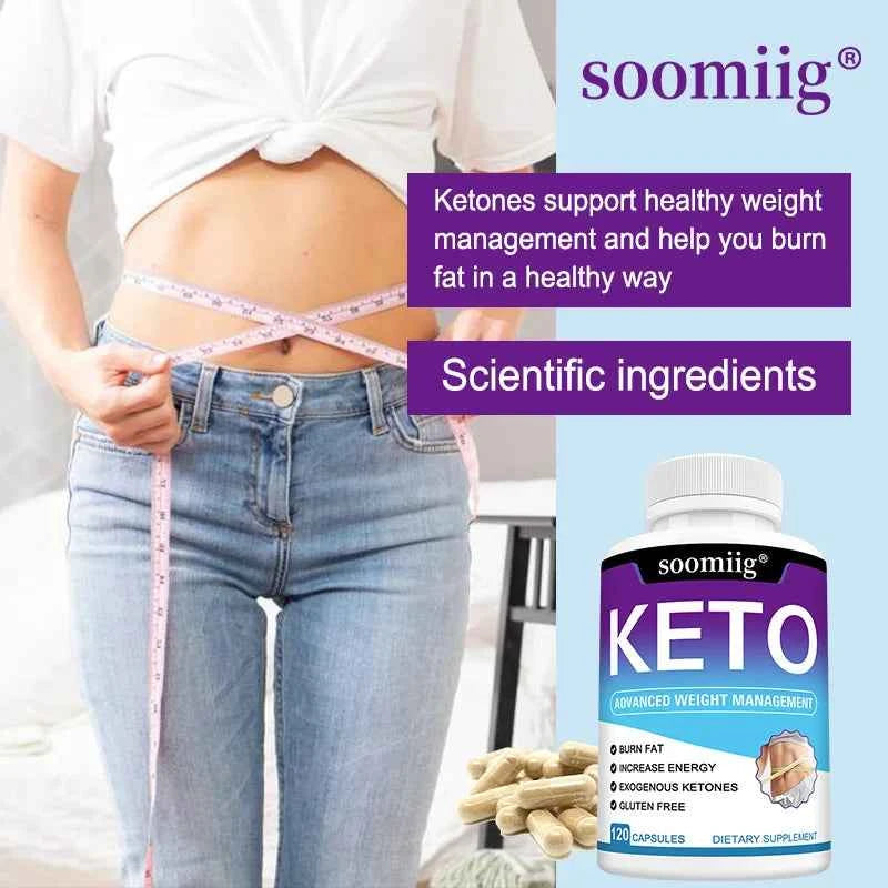 Keto Supplement Capsules, Detoxifies, Help Suppress Appetite, Promote Digestive Health, Suitable for Both Men and Women