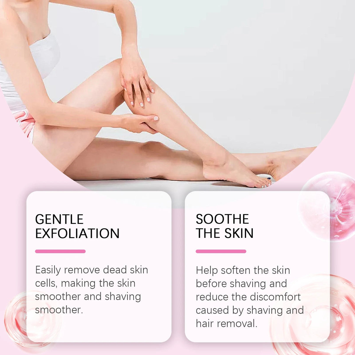 Pre-Shave Scrub Gentle Exfoliating Body Scrub for Smooth Skin Moisturizing Pre-Shave Care for Face and Body Smooths Skin Texture Healthy supplements