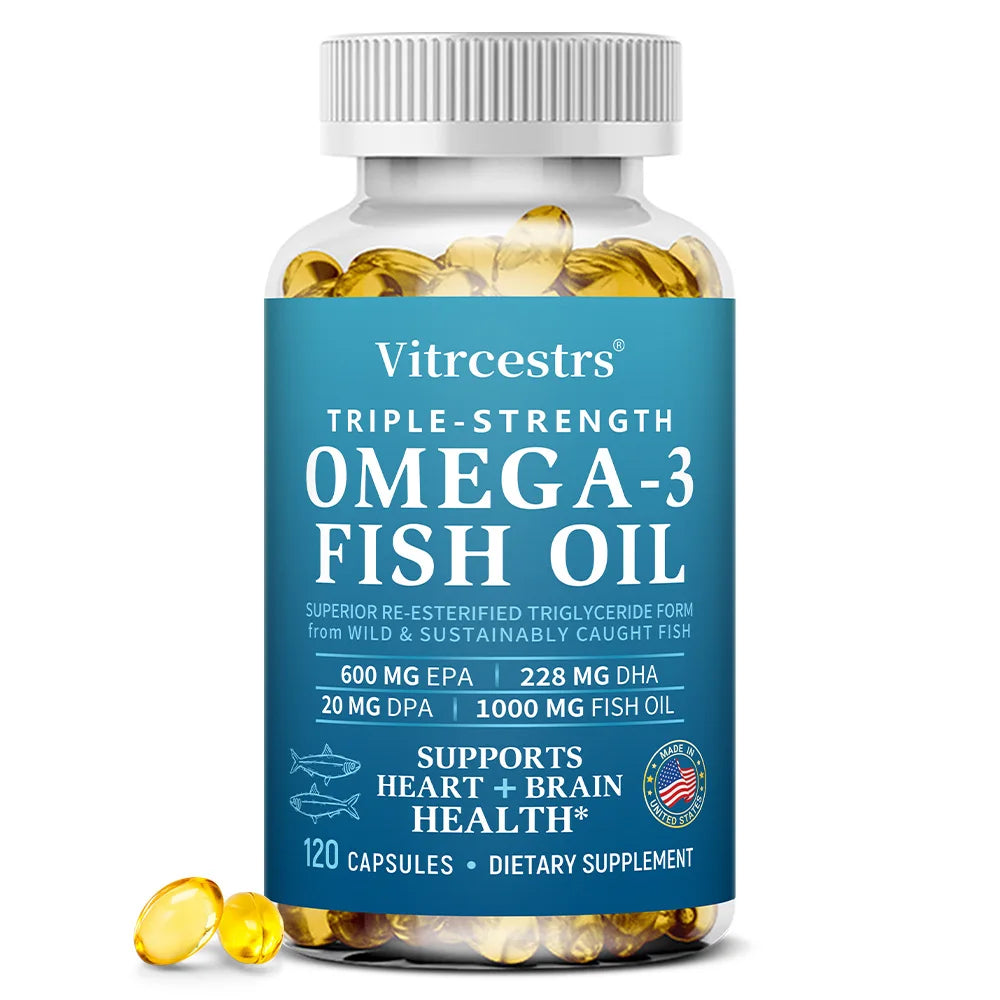 Omega 3 Fish Oil Supplement - Boosts Immunity and Promotes Joint, Eye and Skin Health, Beneficial for Brain and Heart Health Healthy supplements