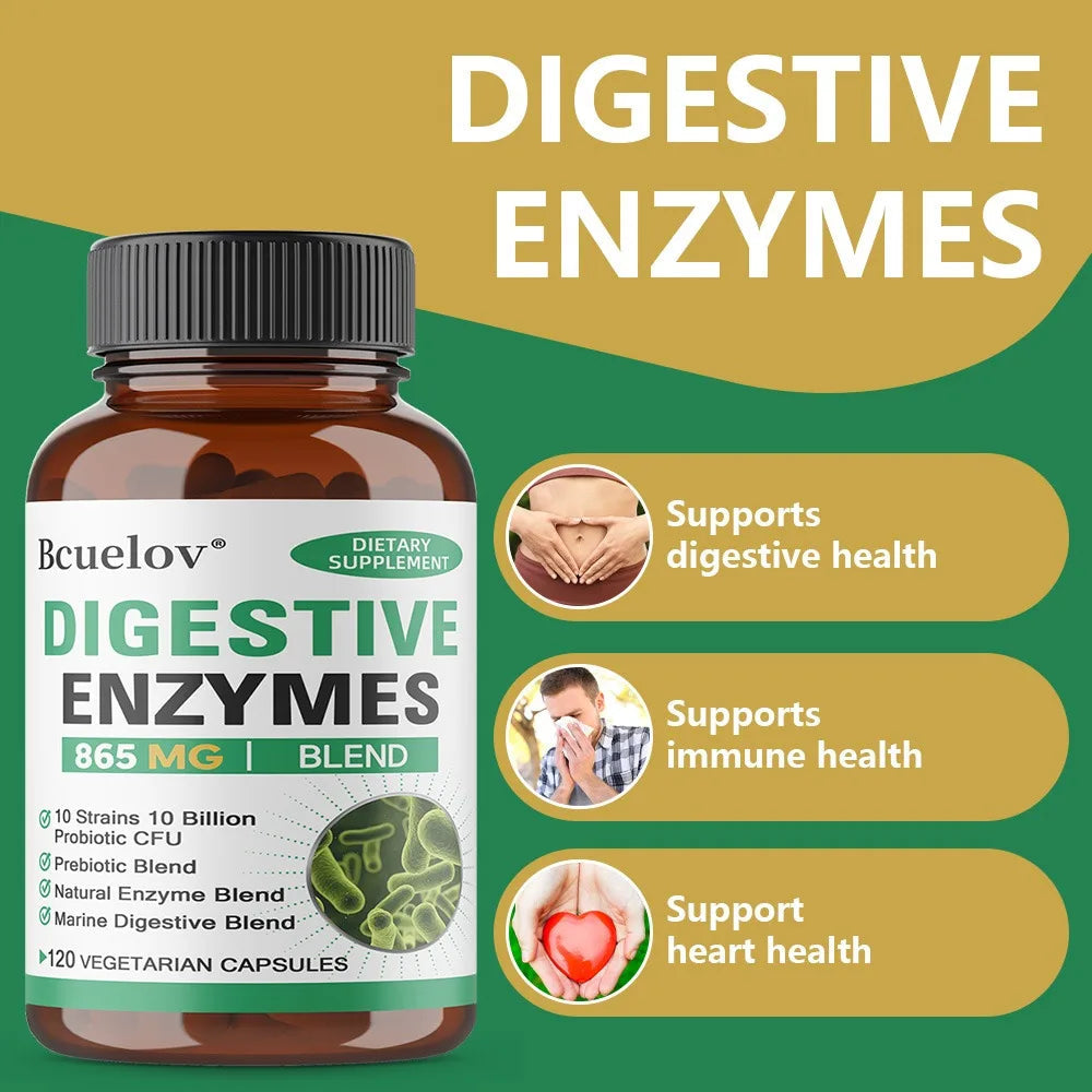 Digestive Enzymes Supplement - Digestion and Intestinal Health for Adults Men and Women, Promotes Nutrient Absorption Healthy supplements
