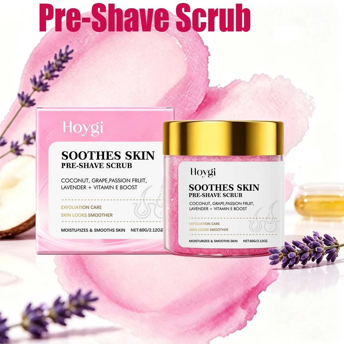 Pre-Shave Scrub Gentle Exfoliating Body Scrub for Smooth Skin Moisturizing Pre-Shave Care for Face and Body Smooths Skin Texture Healthy supplements
