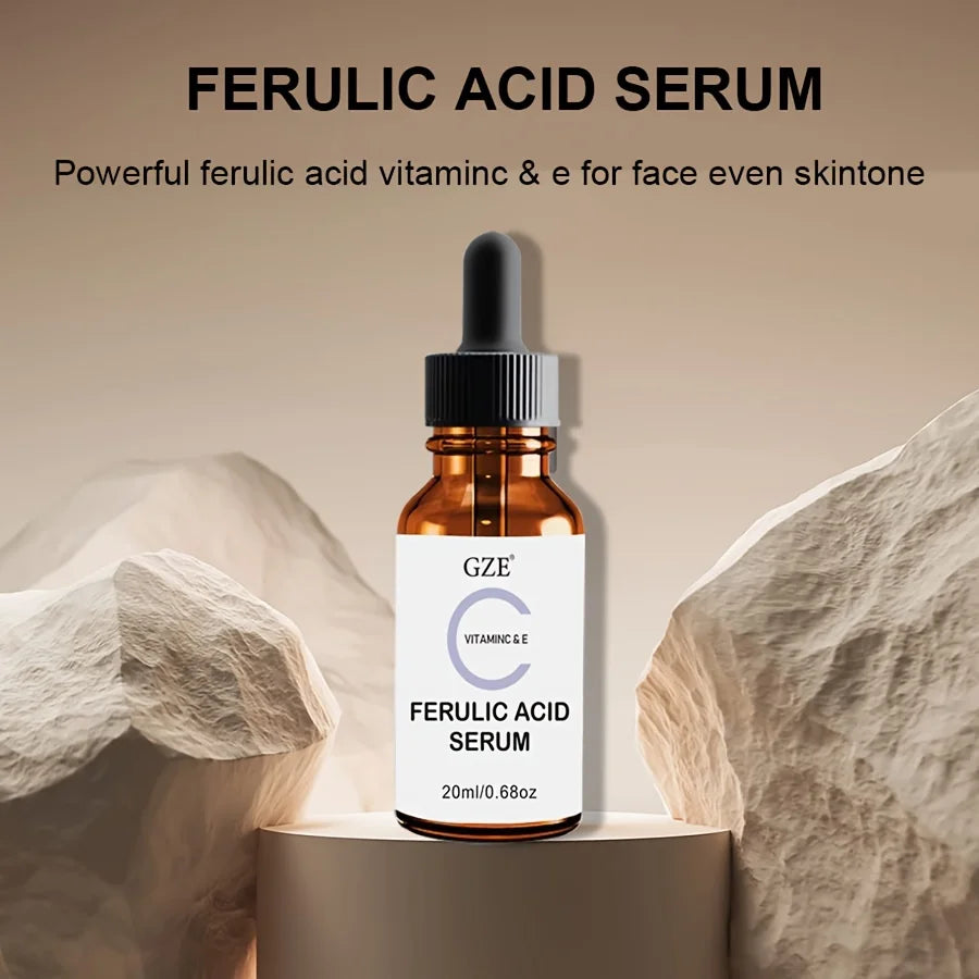 GZE Ferulic Facial Serum with Vitamin C, Vitamin E, & Absorbic Acid - Make you looks Younger, Skin Brightening Face Essence Healthy supplements