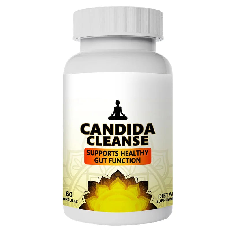 Candida Cleanse Detox for Gut Health - Extra Strength Balance Control Anti Overgrowth Supplements for Women & Men - 60 Capsules Healthy supplements
