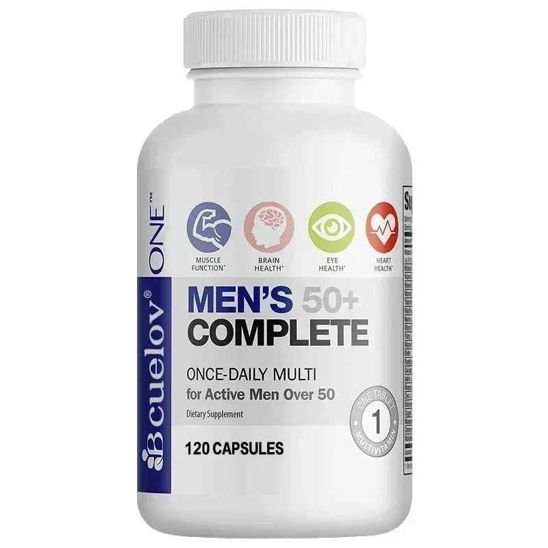 Men's Multivitamin for 50+ - High Potency Formula, for Brain, Eye & Heart Health, for Brain, Eye & Heart Health, 120 Capsules