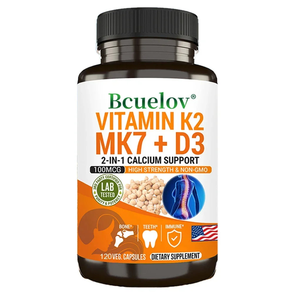 Natural Vitamin D3 K2 Softgels for Heart, Joint and Bone Health, D3 K2 Multivitamin Supplement Healthy supplements