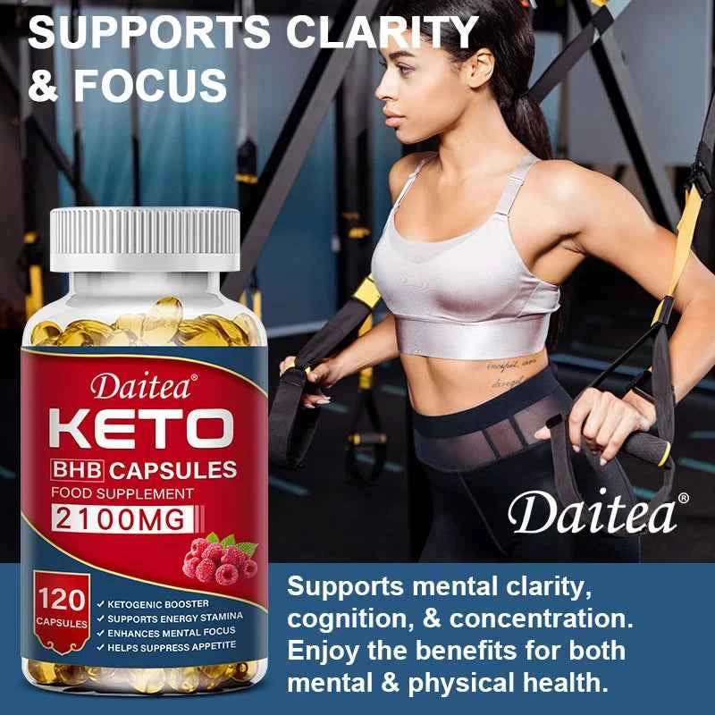Keto BHB Capsules - Supports Weight Management, Energy, Concentration, Promoting Metabolism, Ketogenic Diet Ketone Supplement