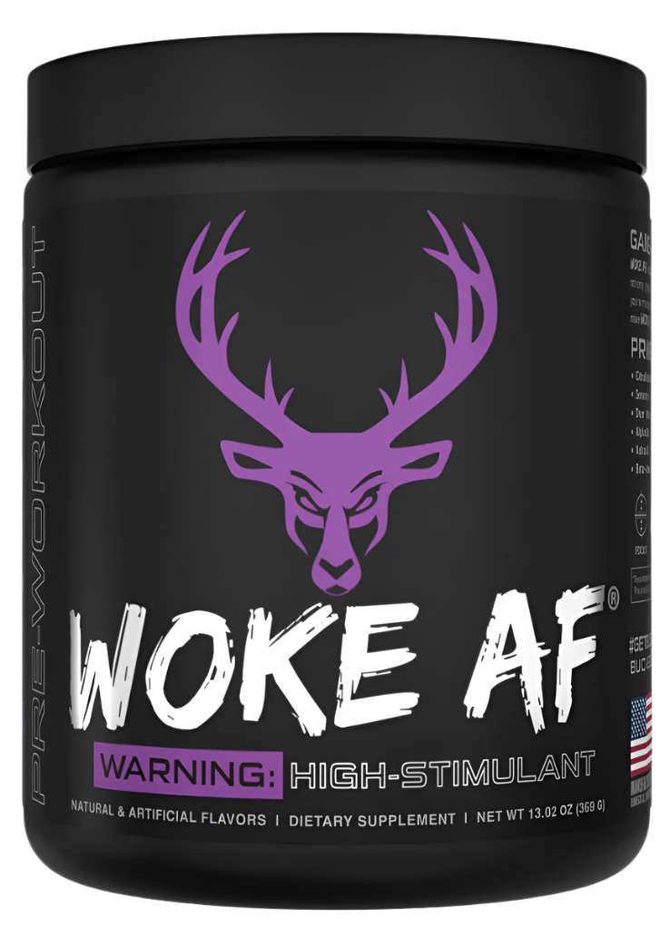Bucked Up WOKE AF High-Stimulant Pre-Workout - Intense Energy & Focus Comito Wellness